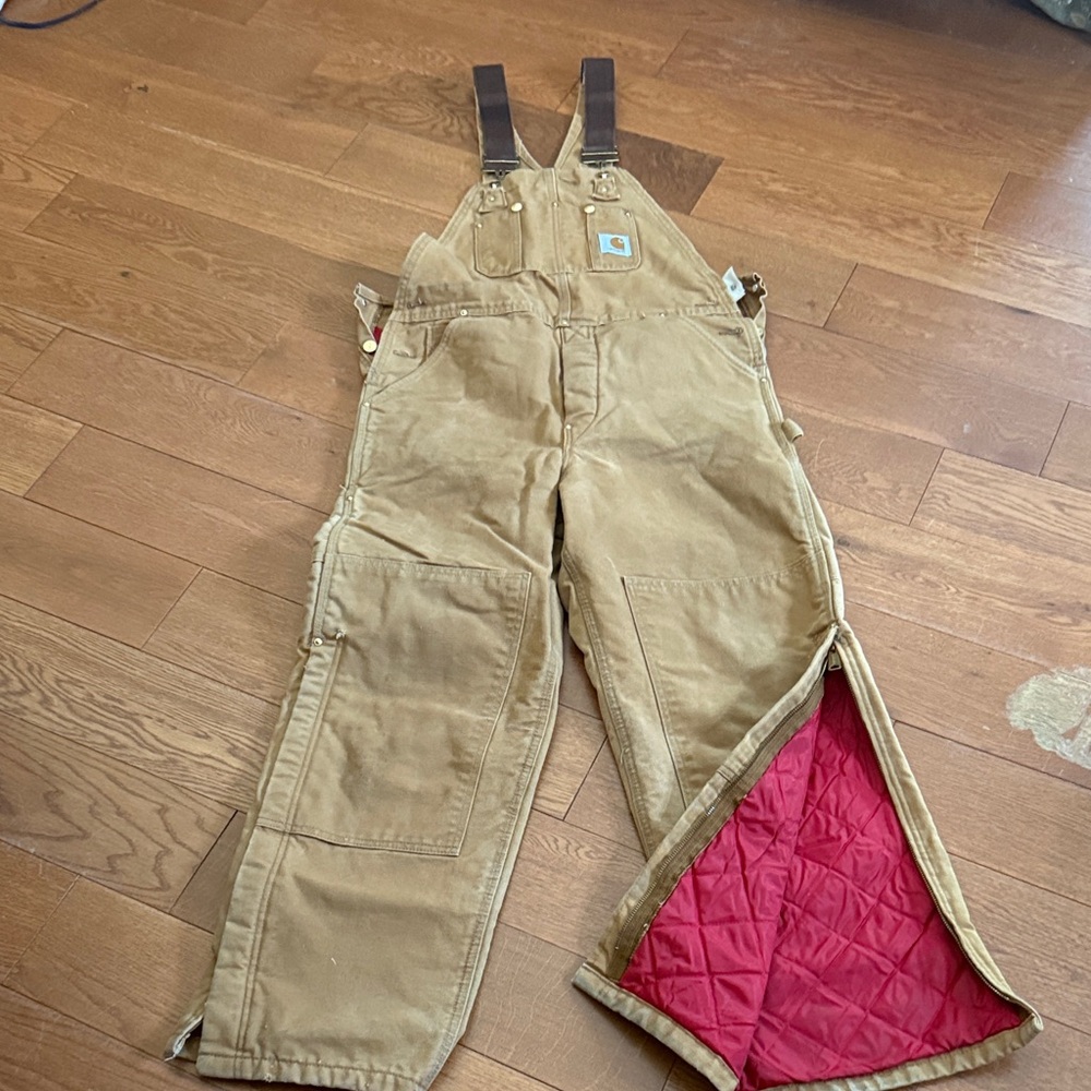 Carthartt insulated overalls. 34 waist 30 length